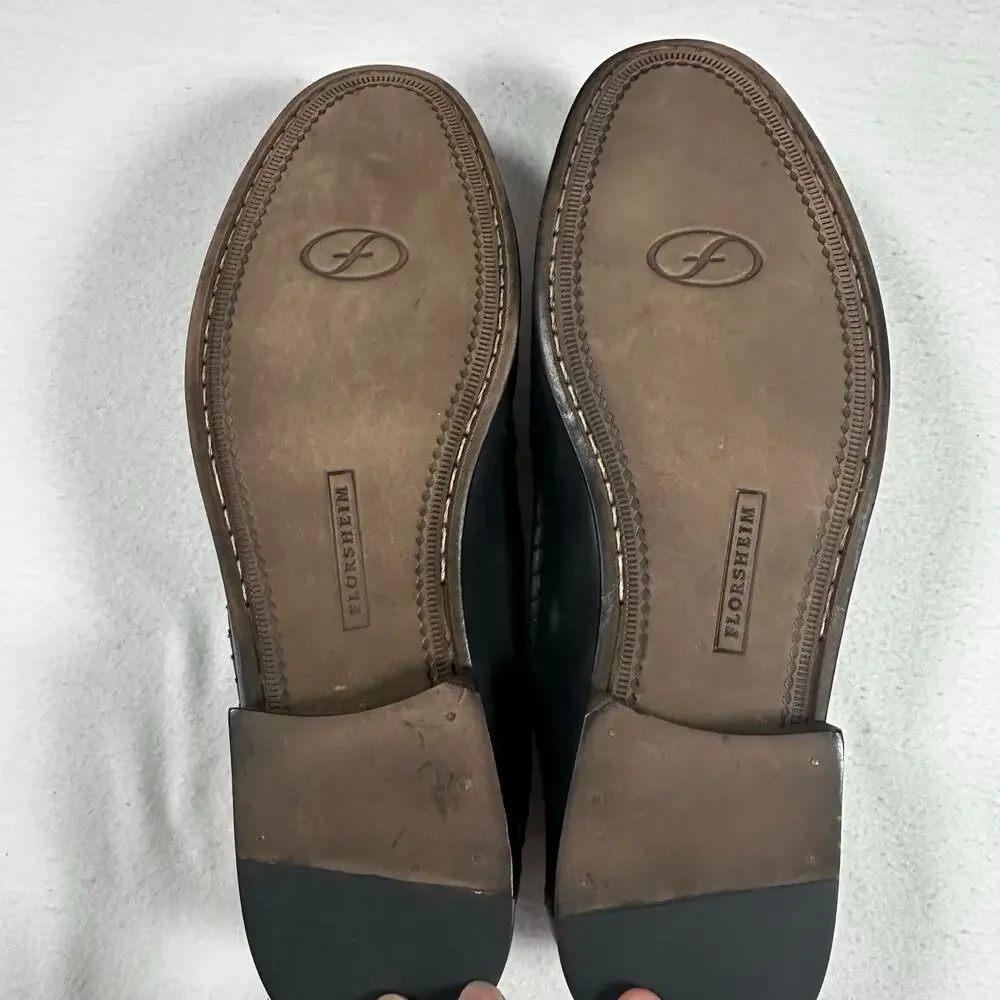 Vintage Florsheim Leather Basketweave Loafers NEW 11D